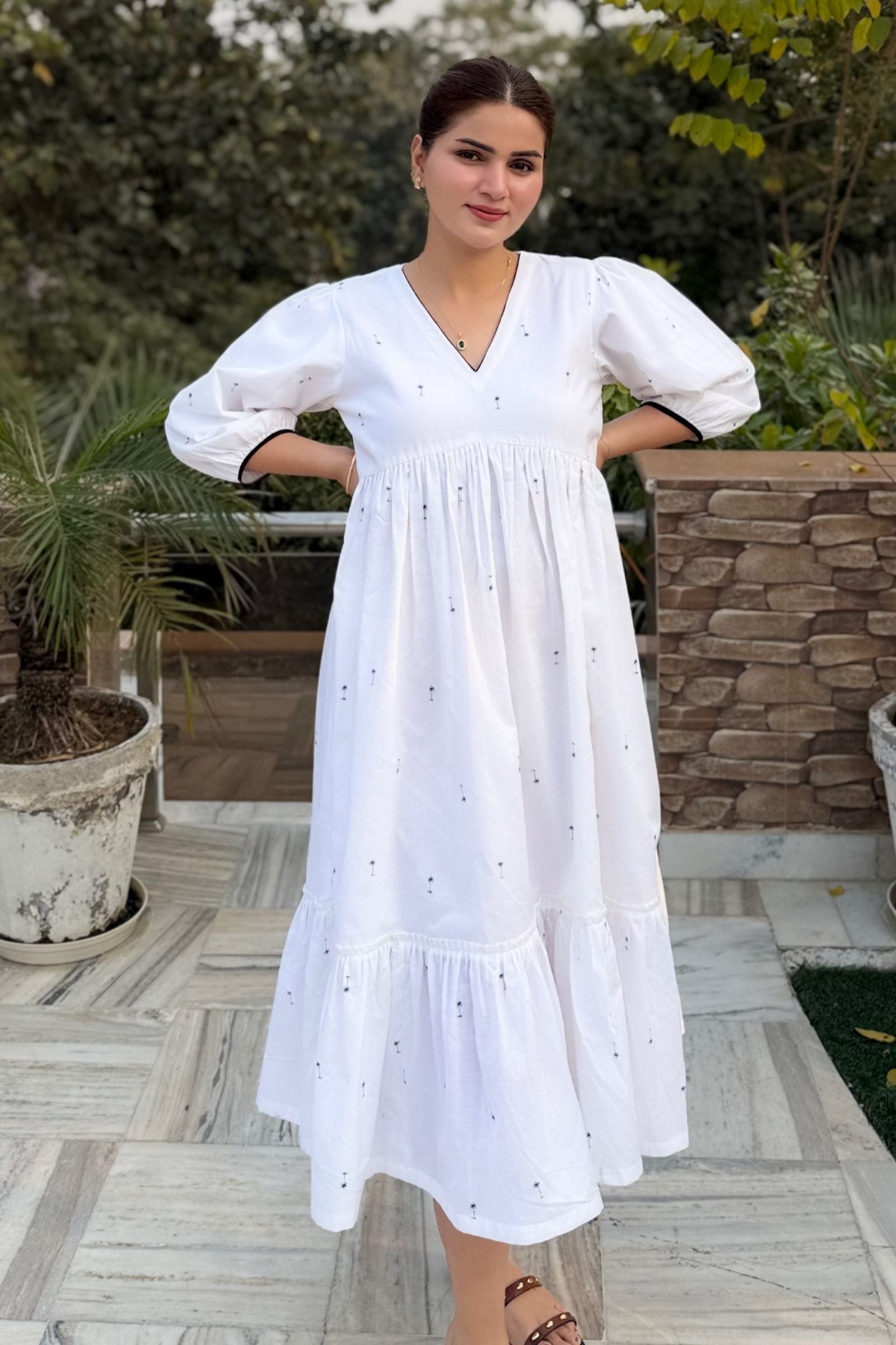 Noor-e-Safed Luxe Cotton Dress