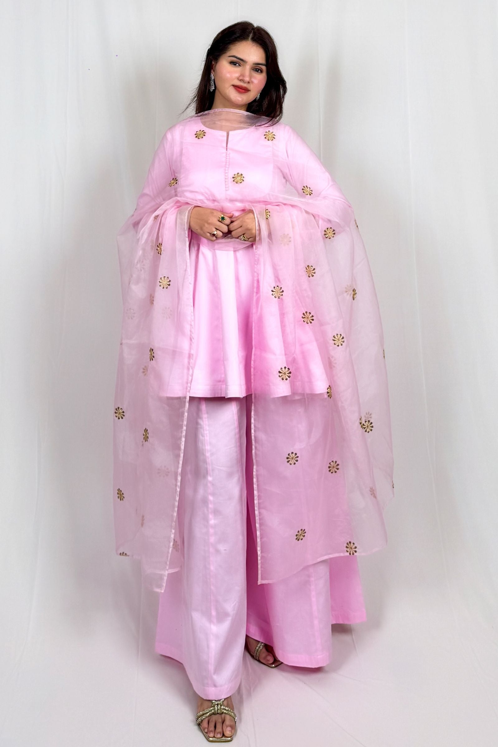 Roohani Pink Anarkali Ethnic Suit