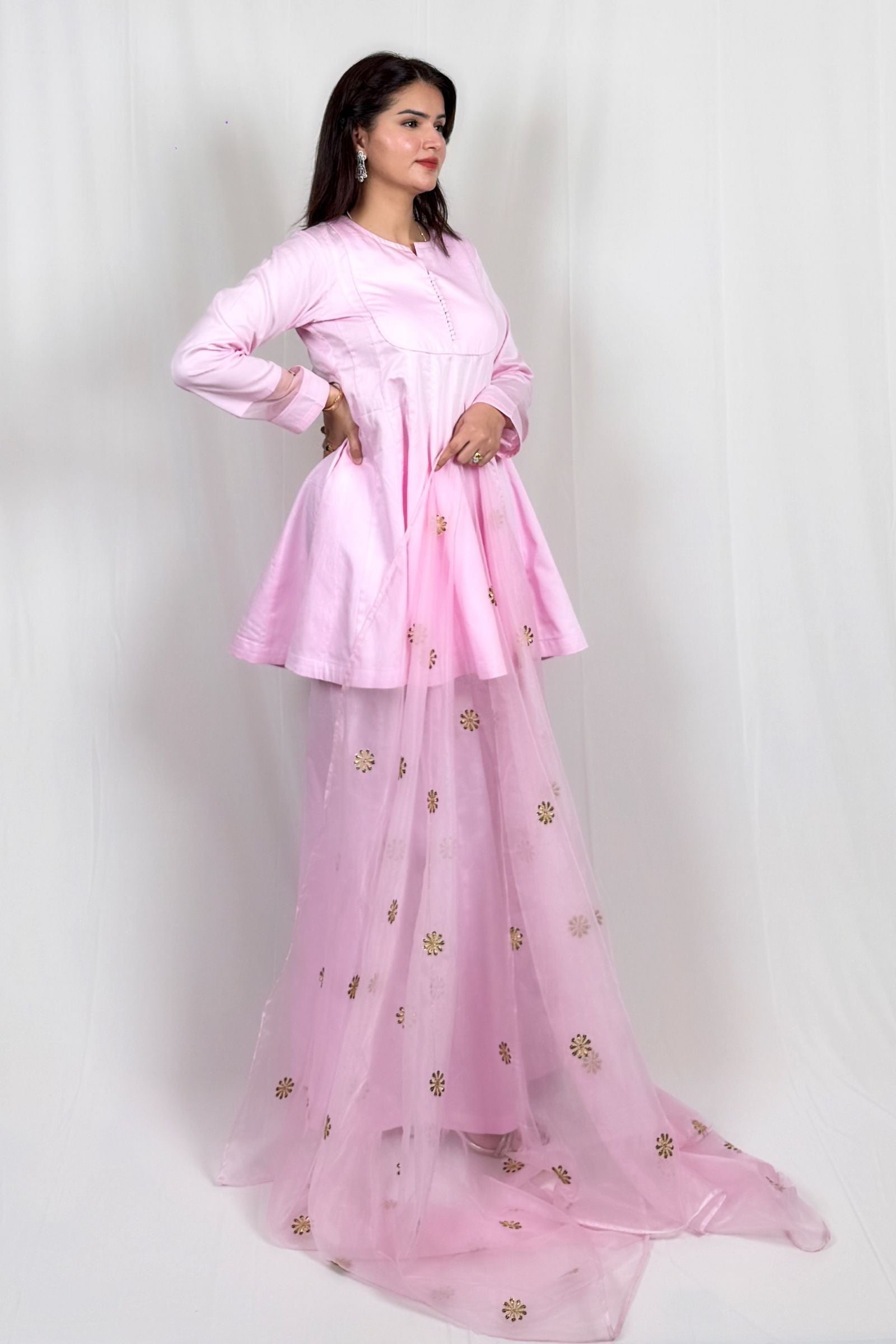 Roohani Pink Anarkali Ethnic Suit