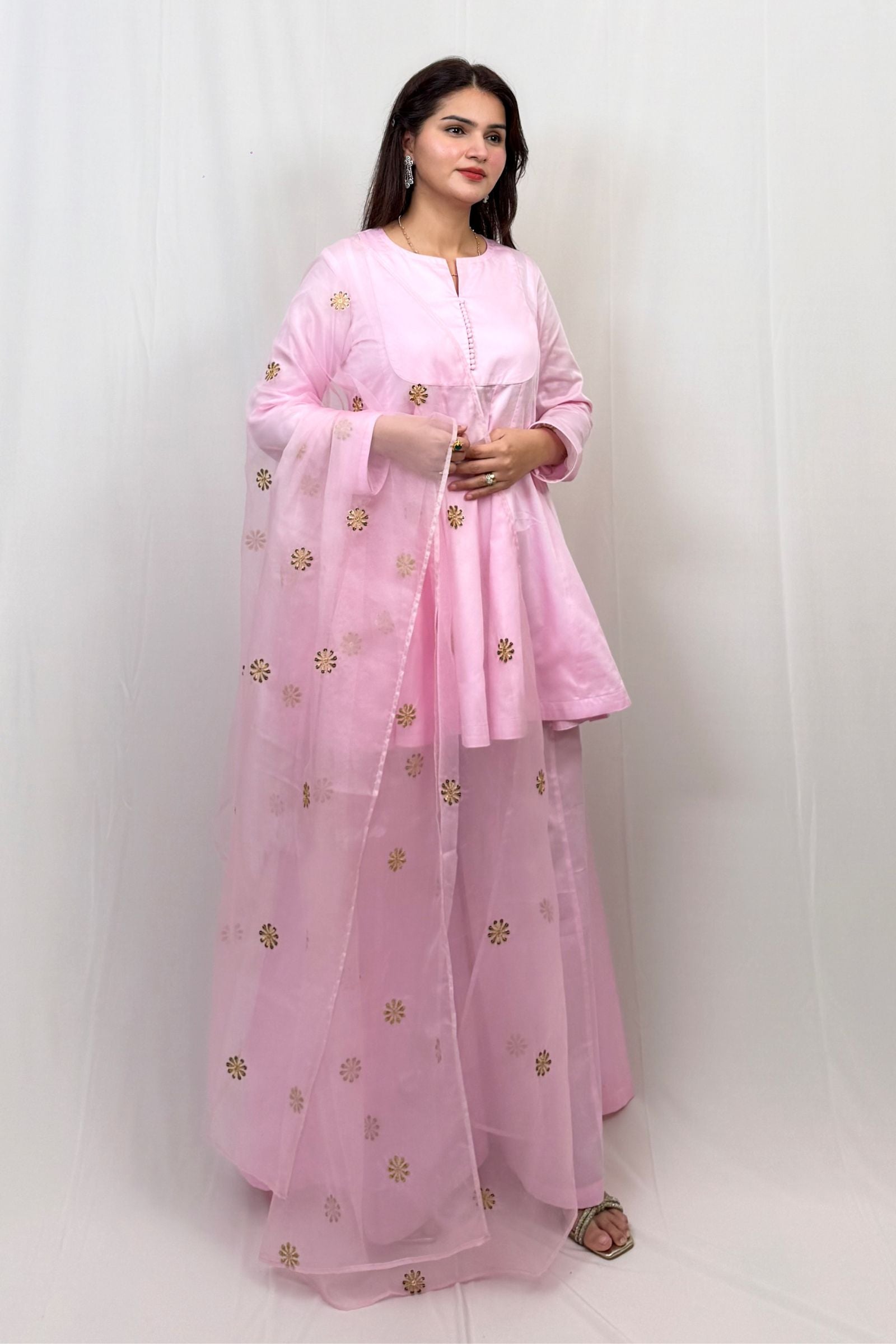 Roohani Pink Anarkali Ethnic Suit