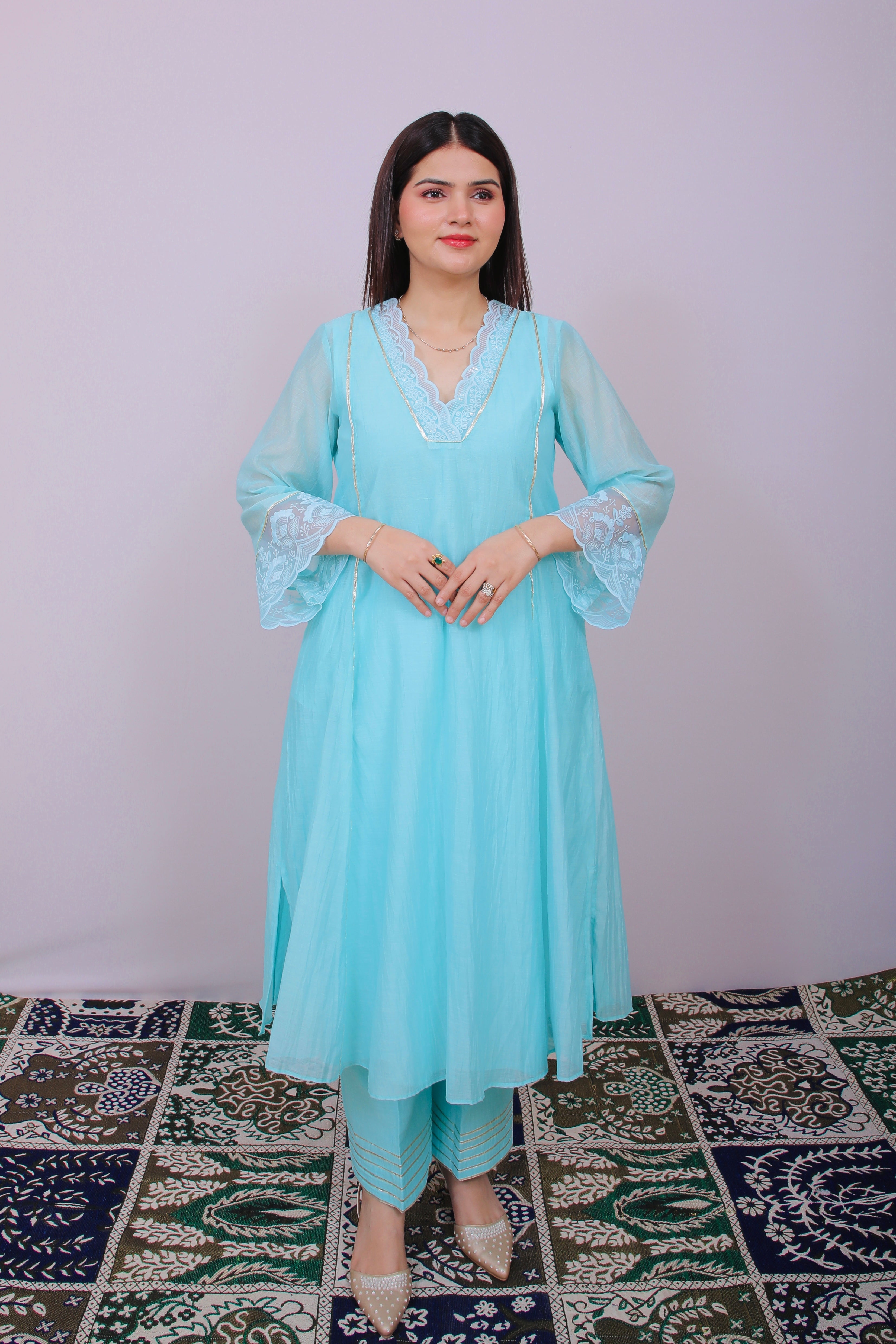 Neel Chand Chanderi Suit Set