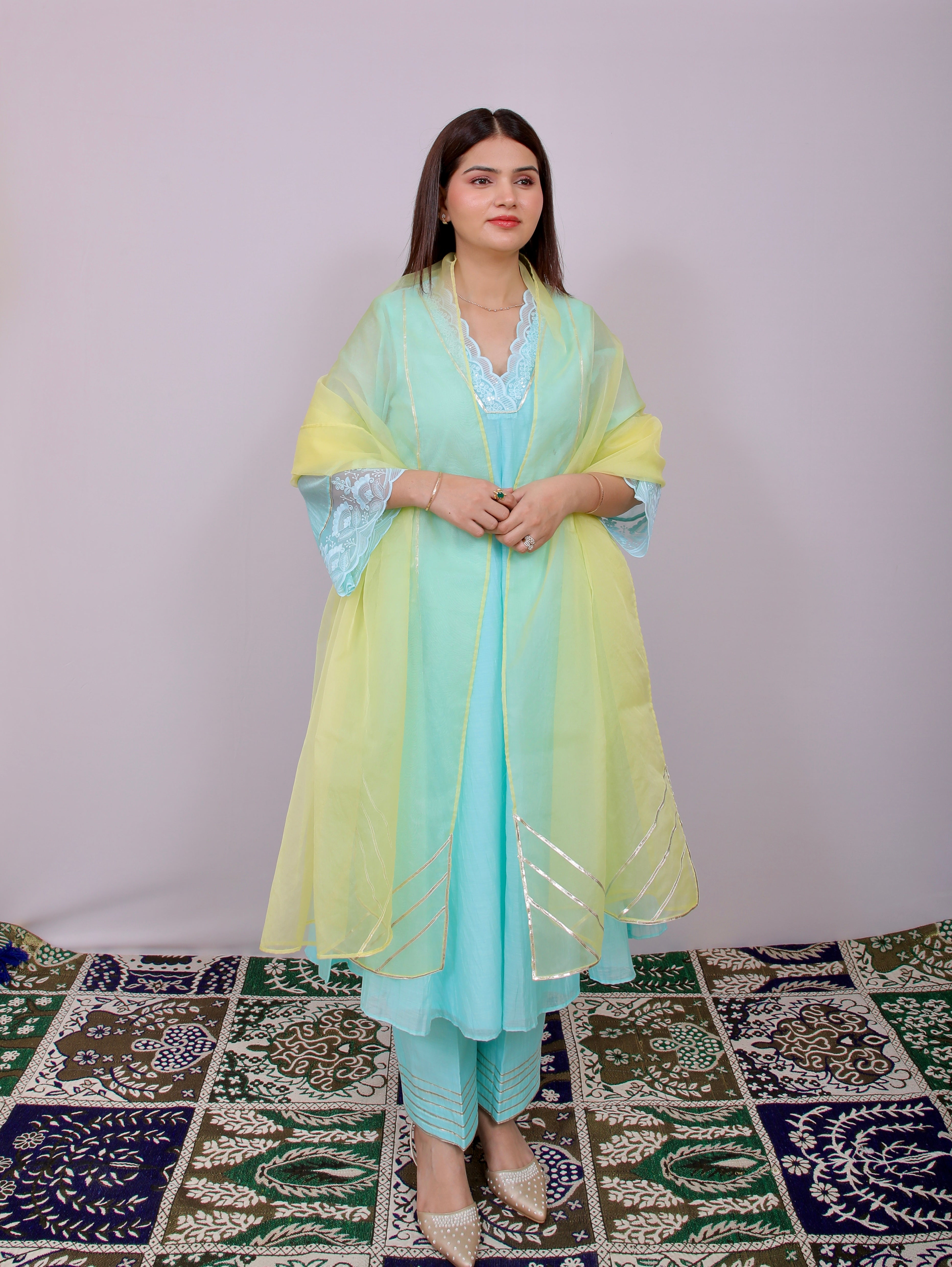 Neel Chand Chanderi Suit Set