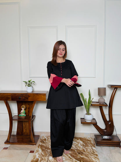 Nooré Farsi – Giza Cotton Co-ord Set with Farsi Salwar