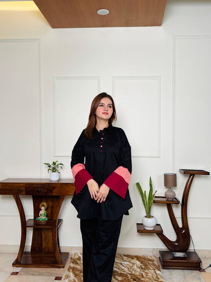Berry Noir Collar Co-ord Set
