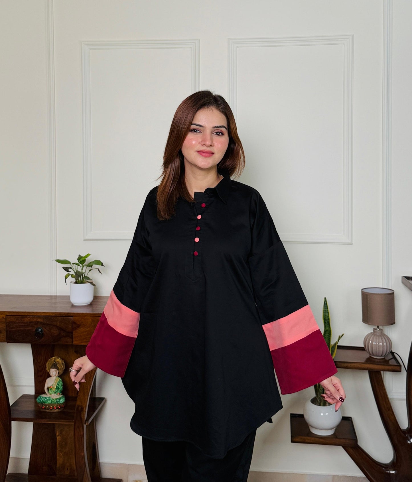 Berry Noir Collar Co-ord Set