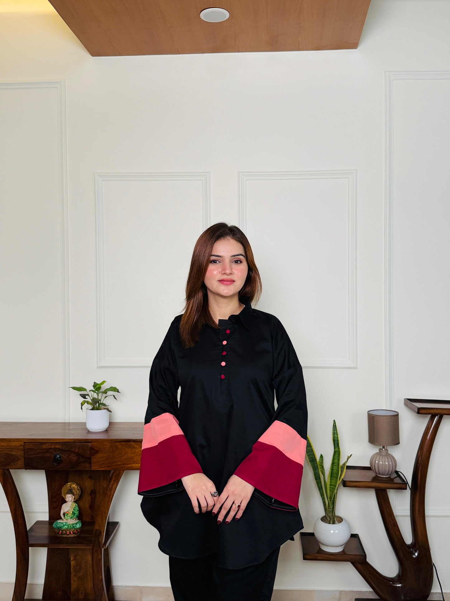 Berry Noir Collar Co-ord Set