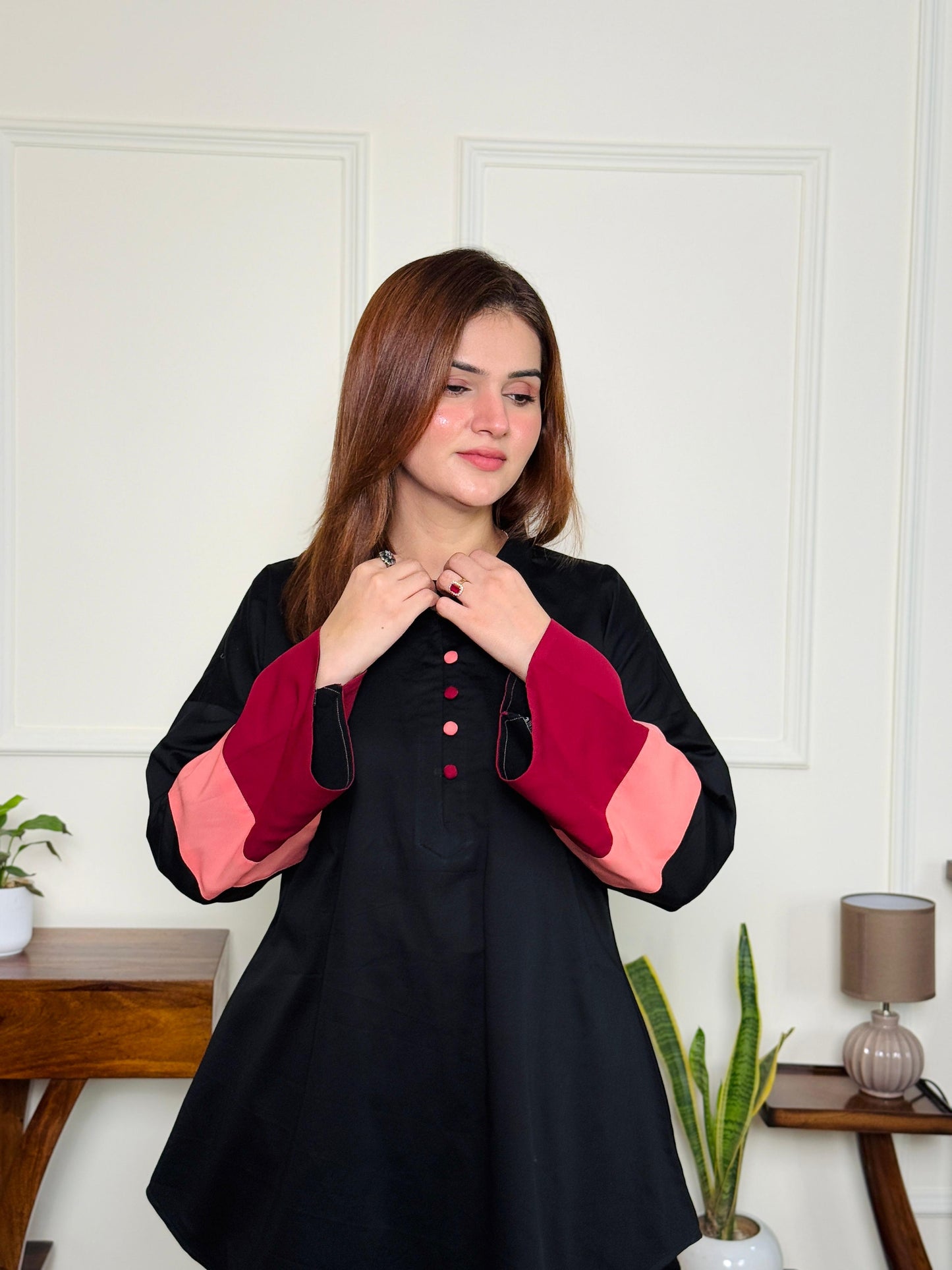 Berry Noir Collar Co-ord Set