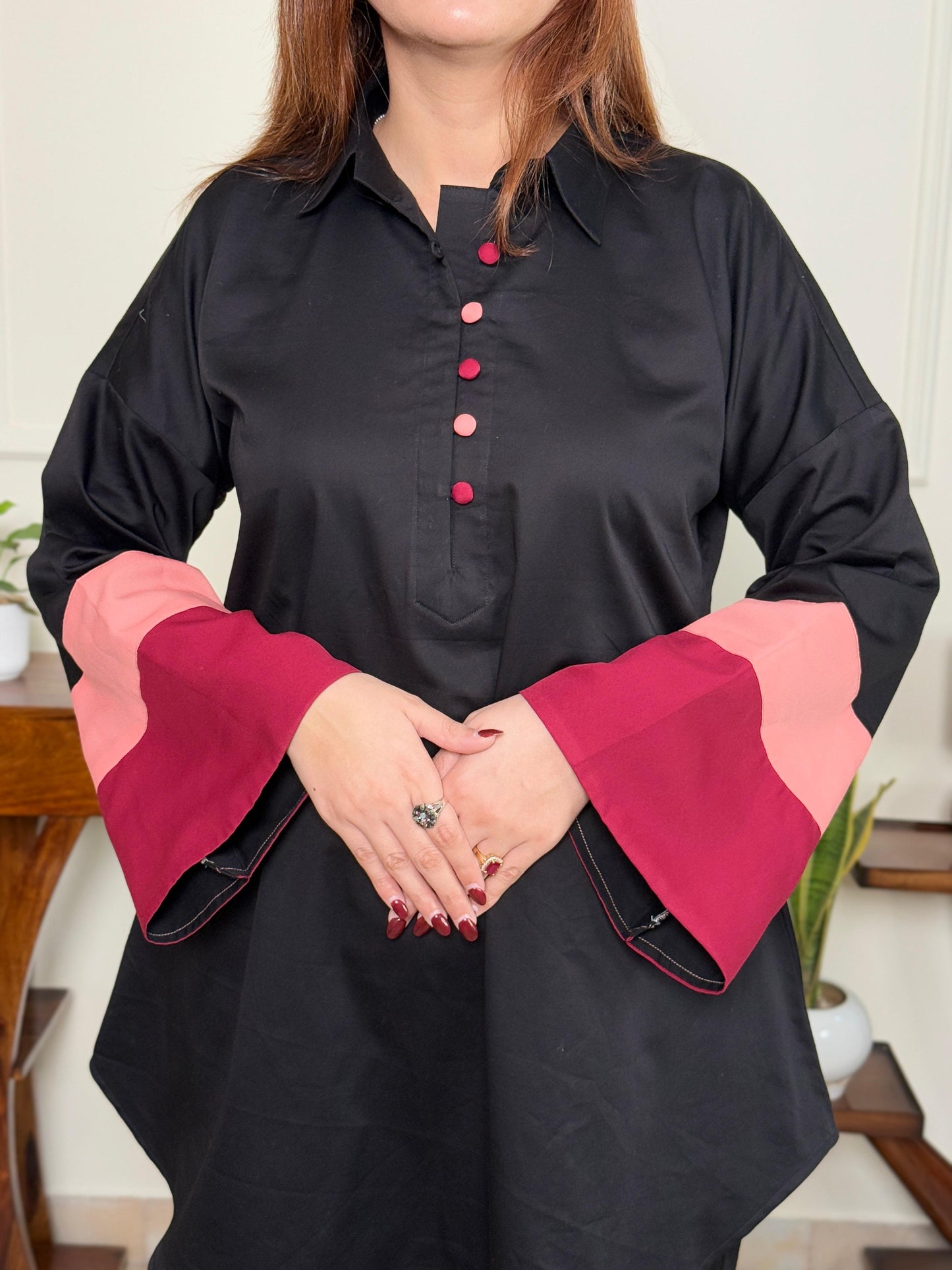 Berry Noir Collar Co-ord Set