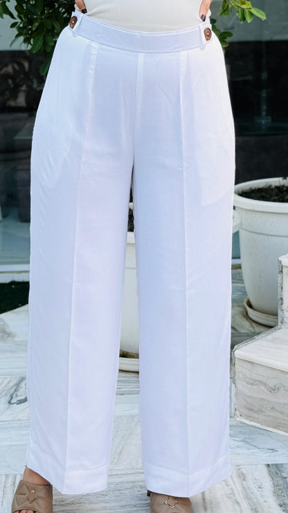 Premium Cotton-Rayon Straight Fit Trousers