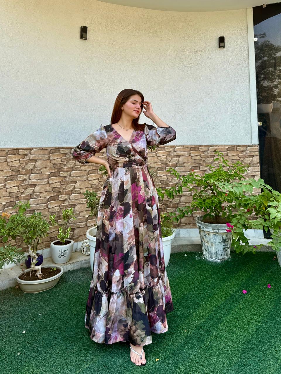 Autumn Aura Maxi Dress