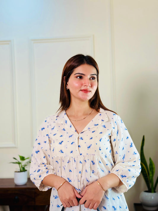 Bluebell Breeze Cotton Tunic