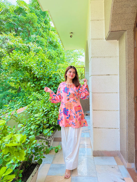 Summer Blossom Set with Farsi Salwar